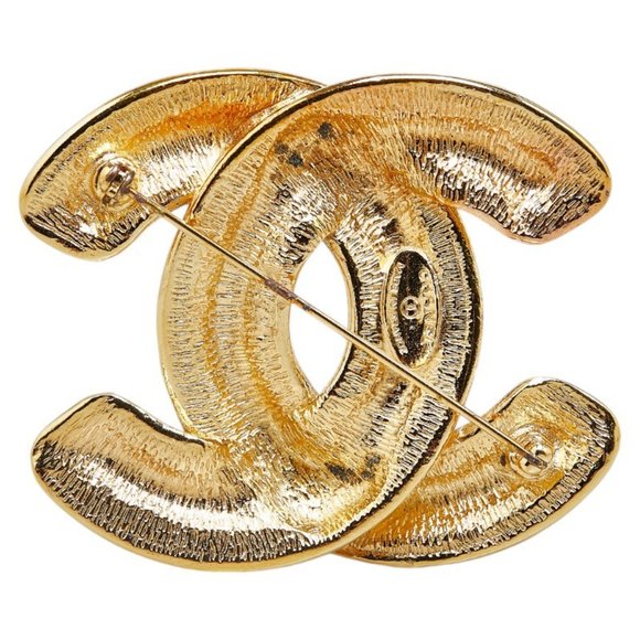 Chanel Coco Mark Matelasse Brooch Gold Plated Women's CHANEL - Picture 2 of 5